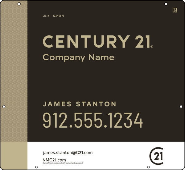 Steel Hanging Panel 22x24 DF - Century 21 | Lowen Sign