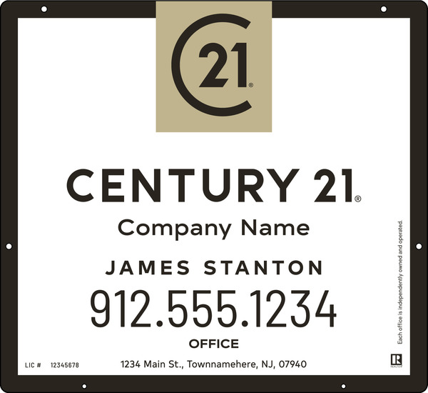 Aluminum Composite Agent Hanging Panel 22x24 - Century 21 | Lowen Sign