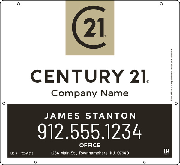 Aluminum Composite Agent Hanging Panel 22x24 - Century 21 | Lowen Sign