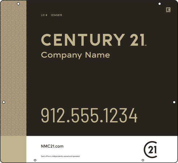 Aluminum Hanging Panel 22x24 DF - Century 21 | Lowen Sign