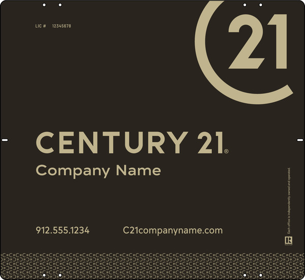 Steel Yard Sign Panel 22x24 DF - Century 21 | Lowen Sign