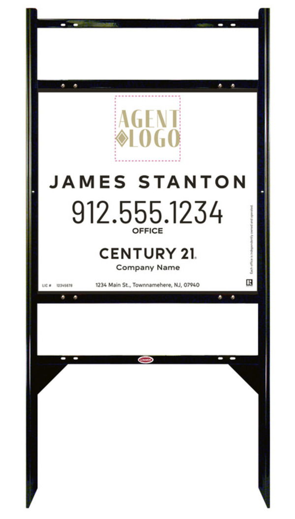 Thor Frame Unit 22x24 Steel Agent Logo Centric - Century 21 | Lowen Sign