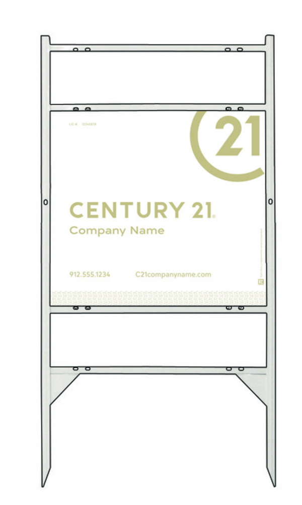 Thor Frame Unit 22x24 Steel White Standard - Century 21 | Lowen Sign