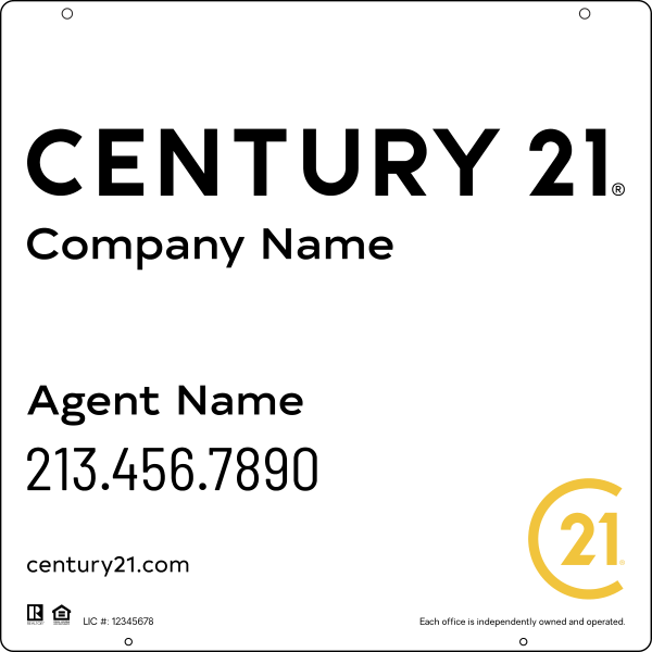 Steel Hanging Panel 24x24 DF - Century 21 | Lowen Sign