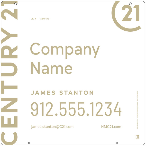 Aluminum Composite Hanging Panel 24x24 DF - Century 21 | Lowen Sign