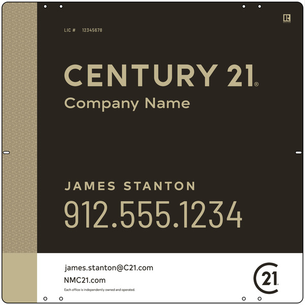 Aluminum Yard Panel 24x24 DF - Century 21 | Lowen Sign