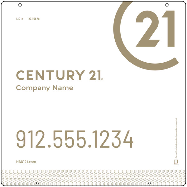 Aluminum Composite Hanging Panel 24x24 DF - Century 21 | Lowen Sign