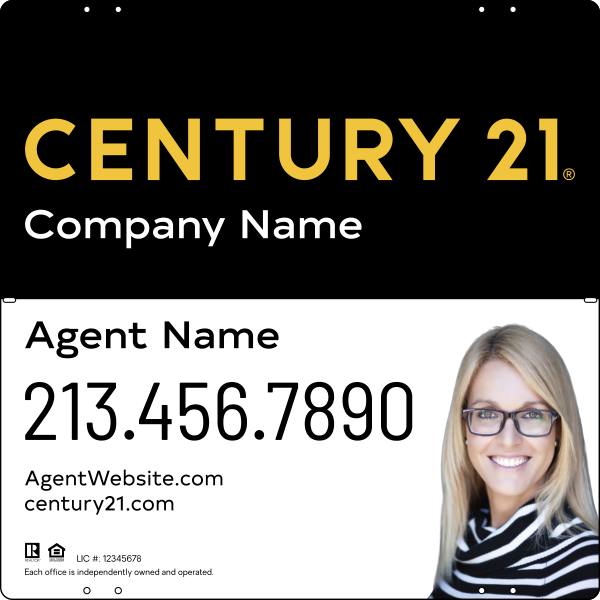 Steel Yard Sign Panel 24x24 DF - Century 21 | Lowen Sign