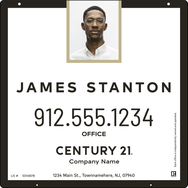 Aluminum Agent Photo Centric Hanging Panel 24x24 - C21 | Lowen Sign