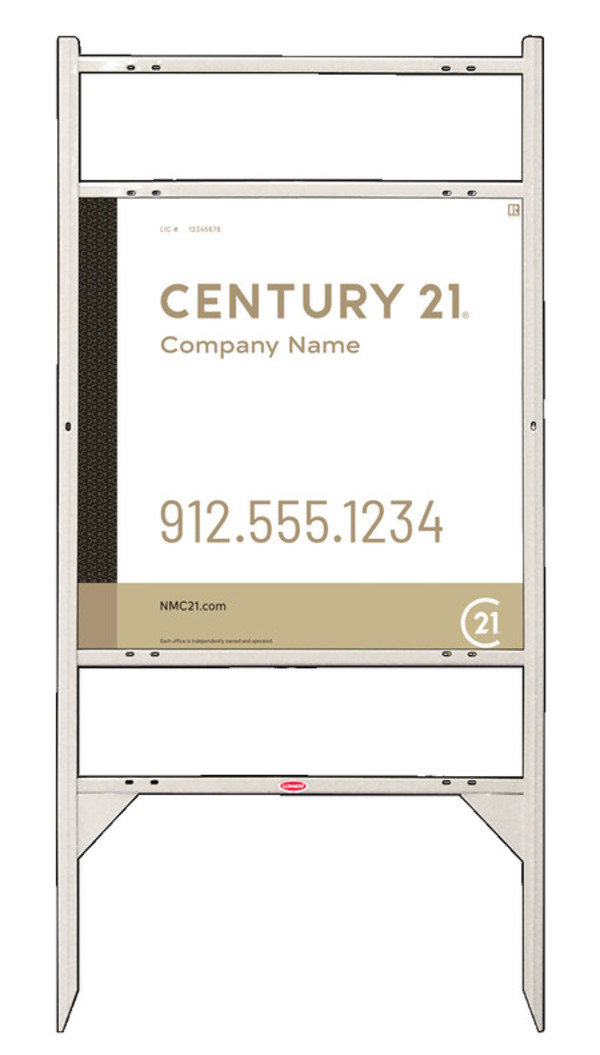 Thor Frame 24x24 Aluminum Premier White  - Century 21 | Lowen Sign