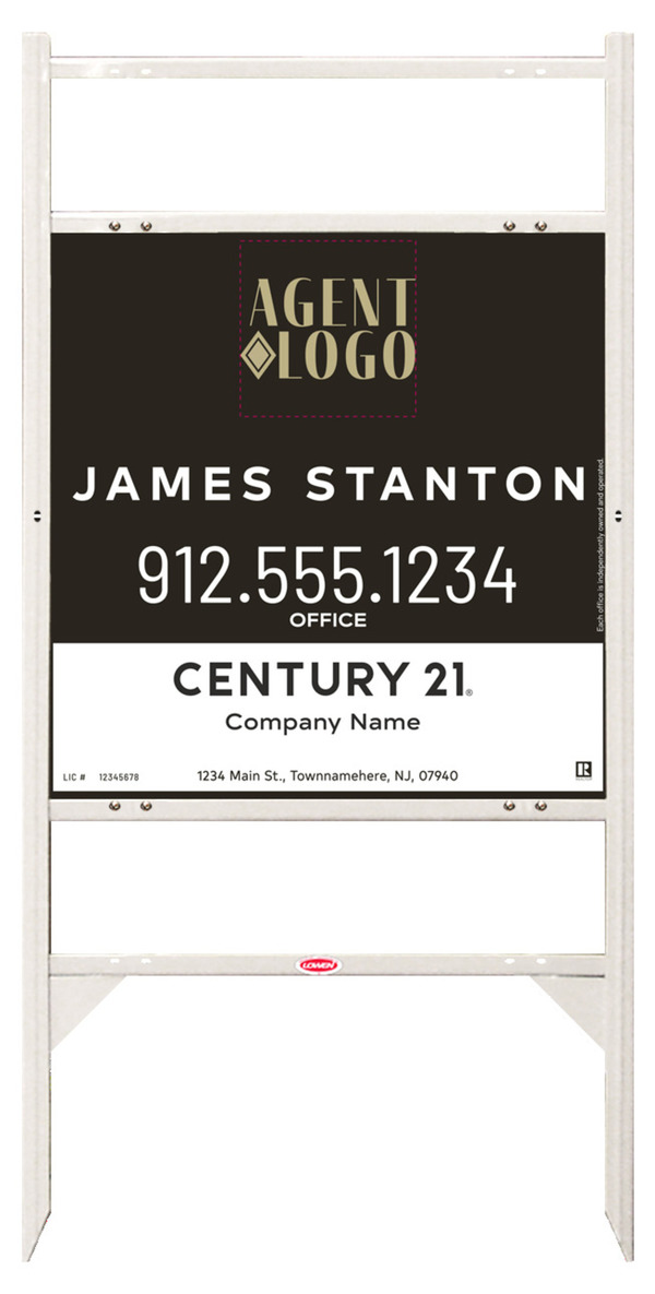 Thor Frame 24x24 Aluminum Agent Logo Property White - Century 21 | Lowen Sign