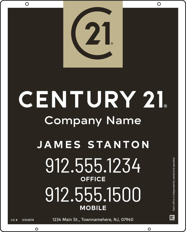Aluminum Agent Hanging Panel 30x24 - Century 21 | Lowen Sign