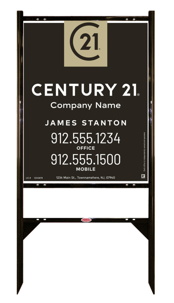Gibraltar Frame Unit 30x24 Aluminum Agent Listing - Century 21 | Lowen Sign