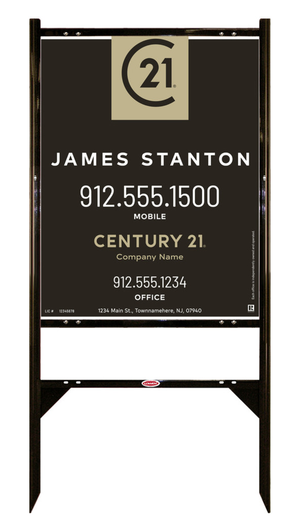 Gibraltar Frame Unit 30x24 Aluminum Agent Centric Gold - Century 21 | Lowen Sign