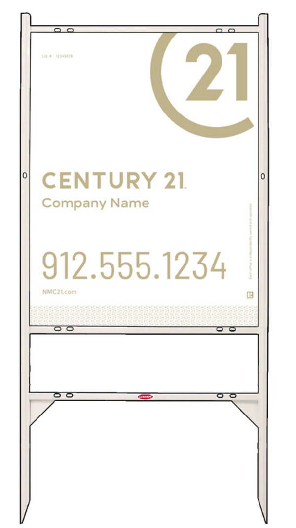 Gibraltar Frame Unit 30x24 Aluminum White  - Century 21 | Lowen Sign