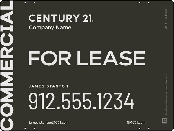 Century 21 Commercial Agent Panel 18x24 Aluminum - C21 | Lowen Sign