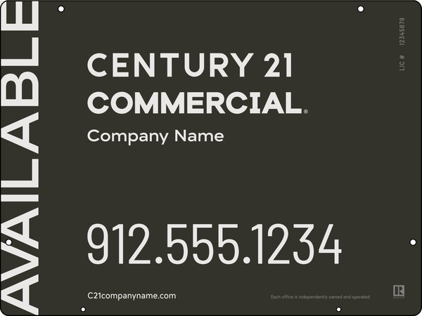 Century 21 Commercial Office Hanging Panel 18x24 Aluminum - C21