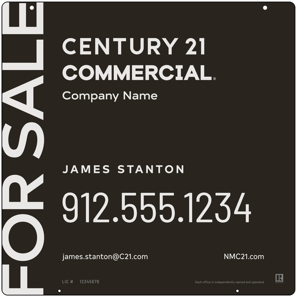 Century 21 Commercial Agent Hanging Panel 24x24 Aluminum - C21