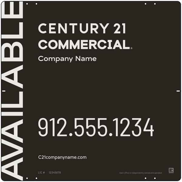 Century 21 Commercial Office Panel 24x24 Aluminum - C21 | Lowen Sign