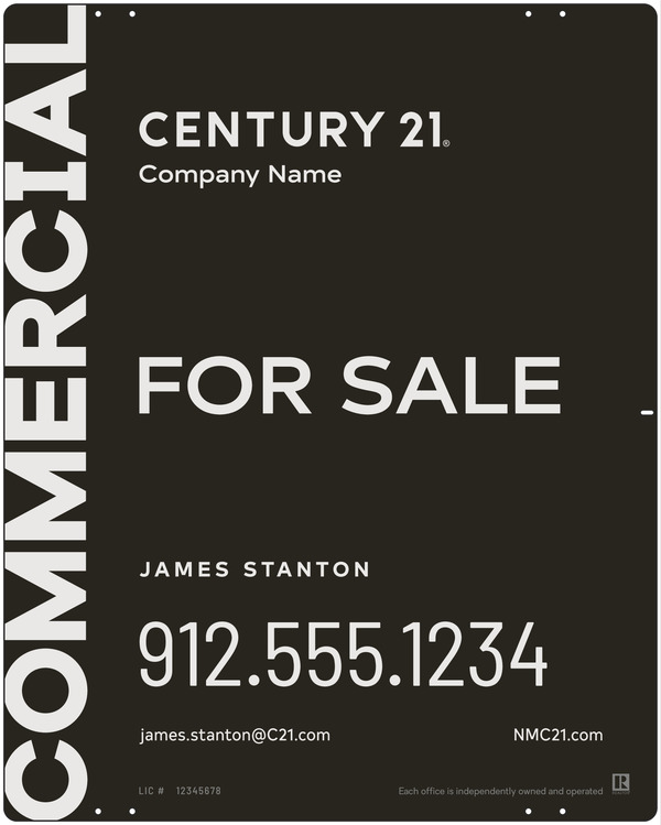 Century 21 Commercial Agent Panel 30x24 Aluminum - C21 | Lowen Sign