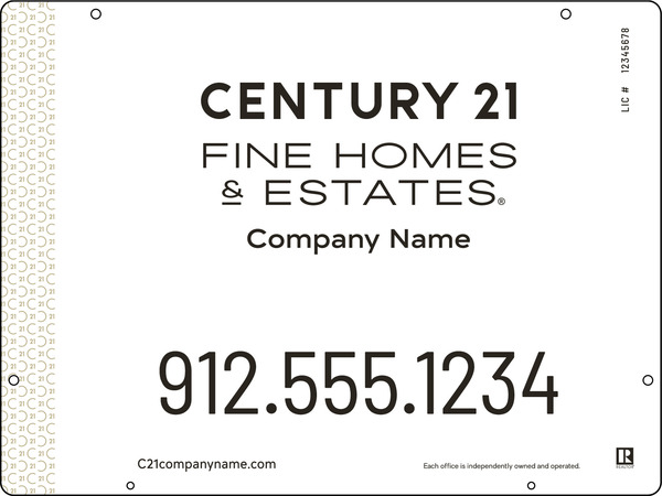 Steel Hanging Panel 18x24 DF - Century 21 | Lowen Sign