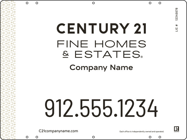 Aluminum Yard Panel 18x24 DF - Century 21 | Lowen Sign