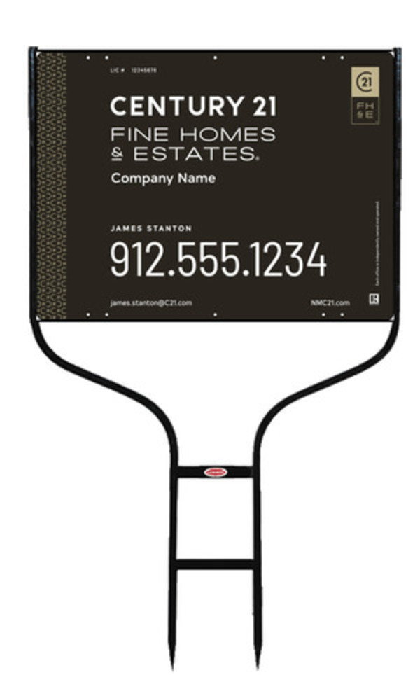 Round Rod Frame and Aluminum Sign Panel Unit, 18h x 24w