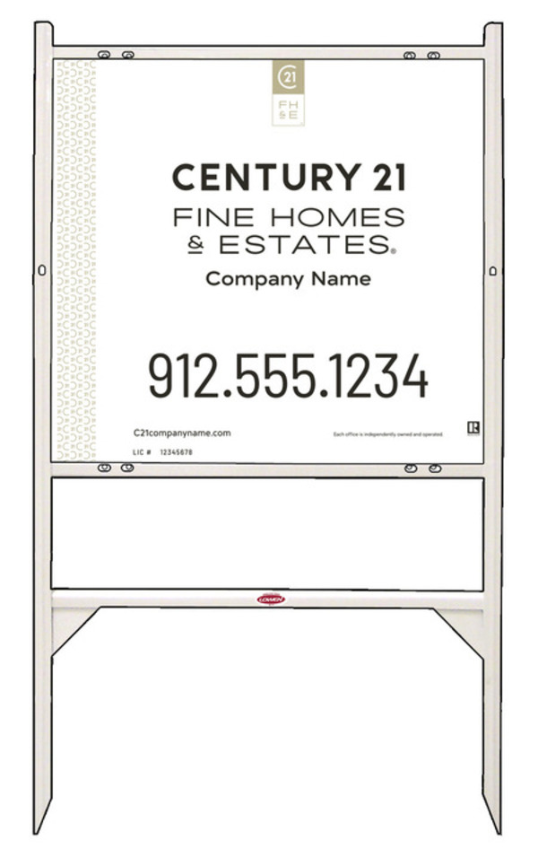 Gibraltar Frame and Steel Panel Unit 22x24 White - C21 | Lowen Sign