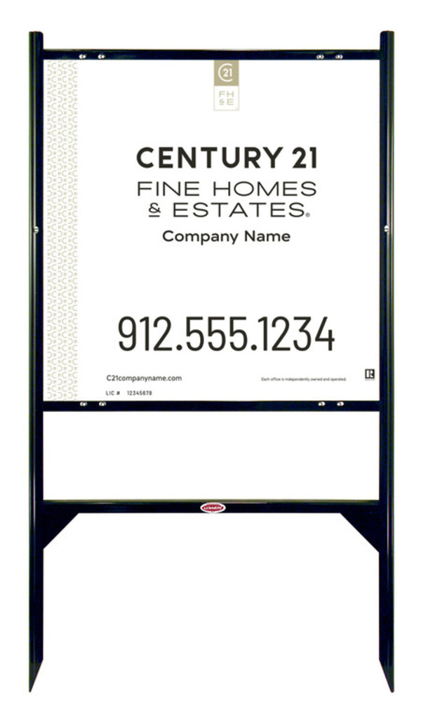 Gibraltar Frame 24x24 Aluminum Gold  - Century 21 | Lowen Sign