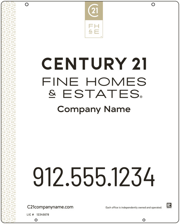 Aluminum Composite Hanging Panel 30x24 DF - Century 21 | Lowen Sign