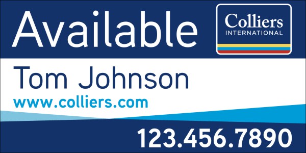 Commercial Real Estate Sign Panel,  printed on one side, 10mm Corrugated Plastic 48h x 96w