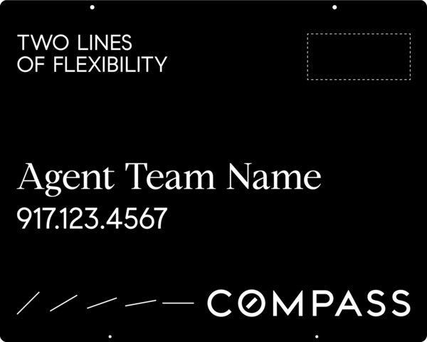 Hanging Agent Sign Panel, 24h x 30w, Steel - Horizontal Logo