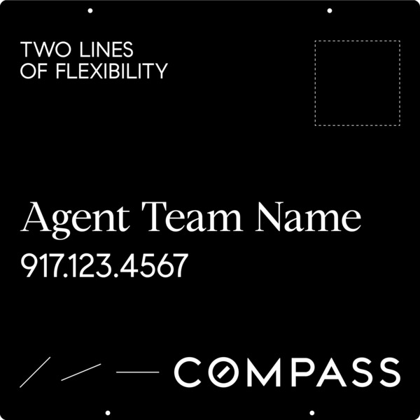 Hanging Agent Name Sign Panel, 30h x 30w, Aluminum Composite - Vertical Logo