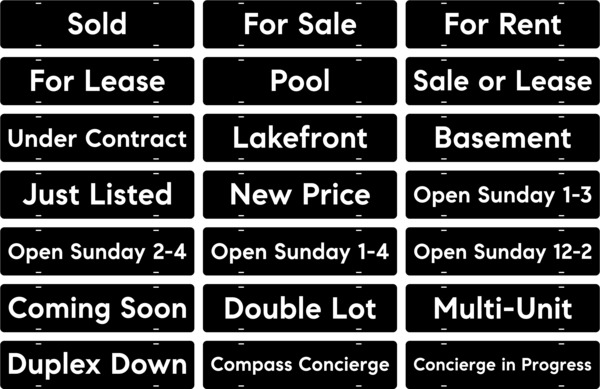 Message Sign Rider, 6h x 24, Black