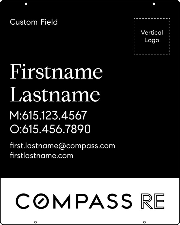 Hanging Agent Sign Panel, 30h x 24w, 3MM Aluminum Composite