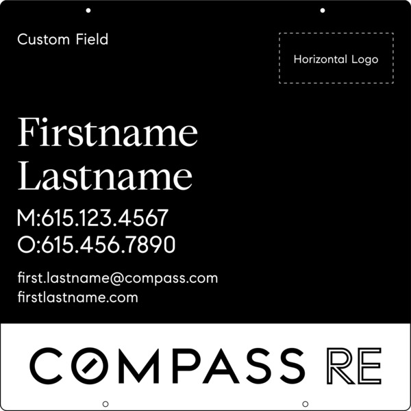 Hanging Agent Sign Panel, 30h x 30w, 3MM Aluminum Composite