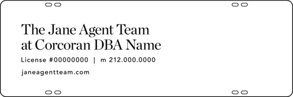 Agent Team Name Sign Rider, 8h x 24w, Steel