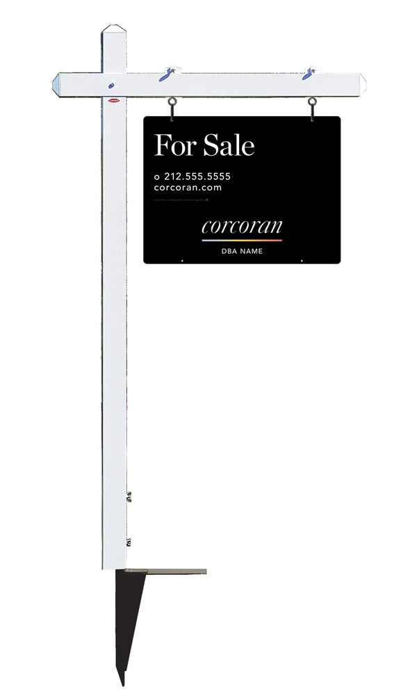 Sign Post and Office Sign Panel Unit, 18h x 24w, .063 Aluminum