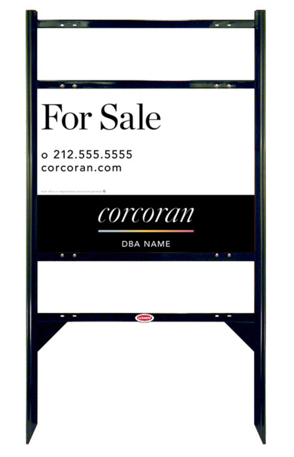 Angle Iron Frame w 2 Rider Inserts and Office Sign Panel Unit, 18h x 24w, .040 Aluminum