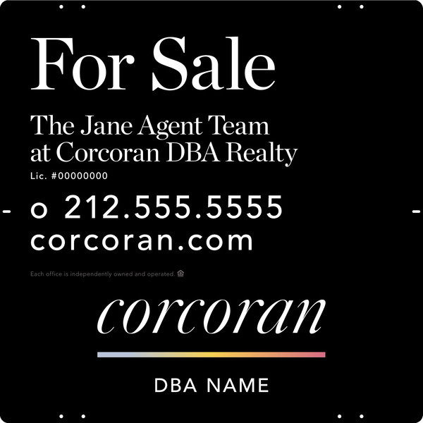 Agent Team Name Sign Panel, 24h x 24w, .040 Alumium