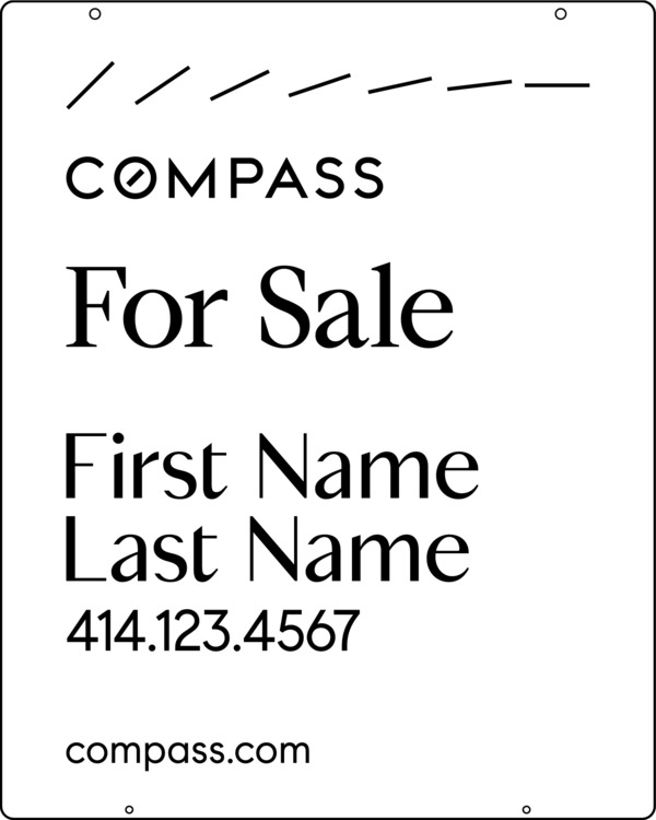 Agent Hanging Sign Panel, 30h x 24w, 3MM Aluminum Composite