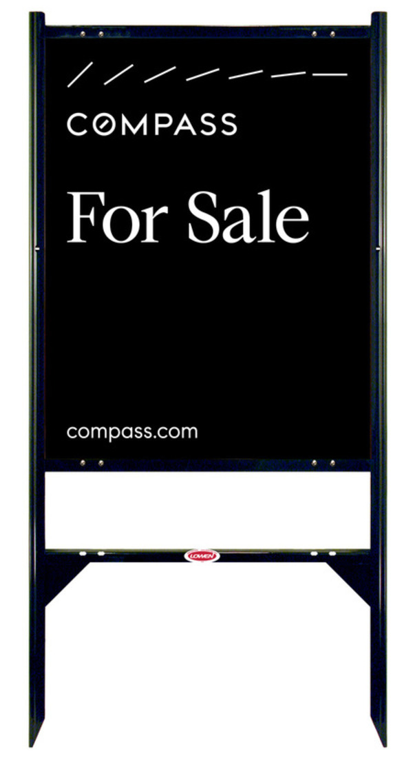 Angle Iron Frame with One Rider Insert and Office Sign Panel Unit, 30h x 24w