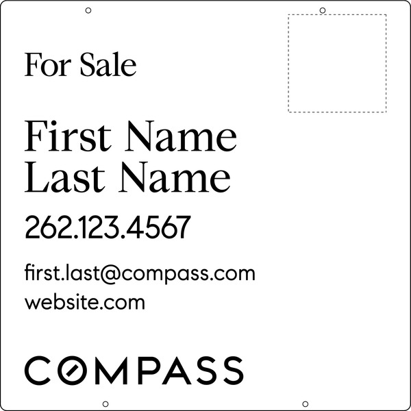 Reflective Agent Photo Hanging Sign Panel, 30h x 30w, 3MM Aluminum Composite