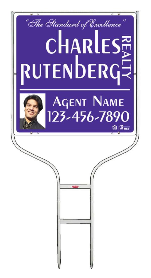 White Round Rod (CL) Photo Sign Unit, 24h x 24w