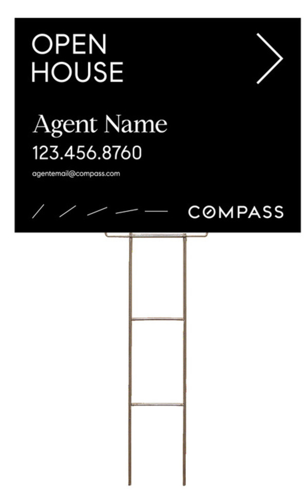 Wire Stake and Agent Sign Panel Unit, 18h x 24w, 4mm Corrugated