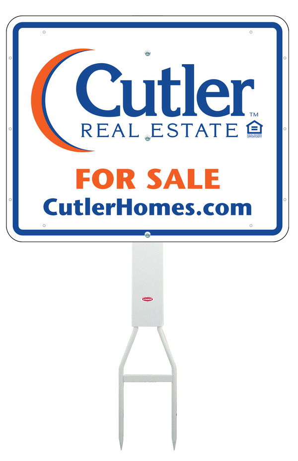 Footbar stake and office sign panel unit, .050 polyethylene 24h x 30w