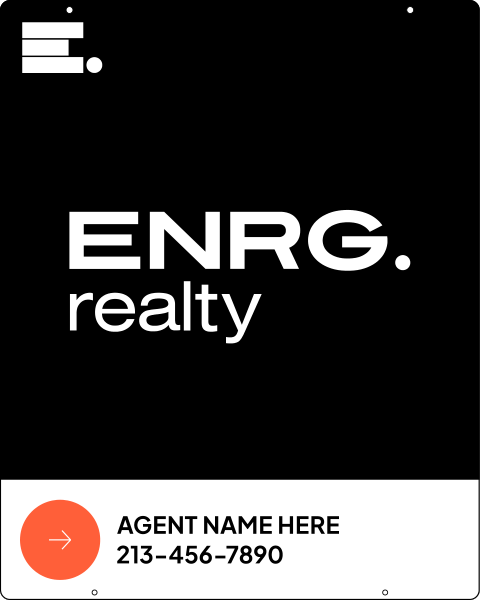 Agent Name Hanging Sign Panel, 30h x 24w, .063 Aluminum