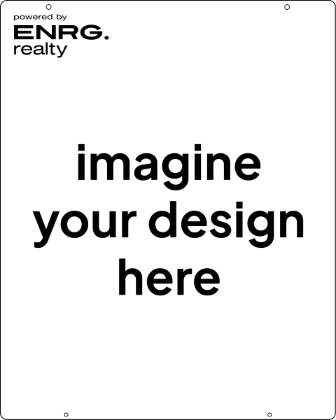 Custom Design Hanging Sign Panel, 30h x 24w, 3MM Aluminum Composite