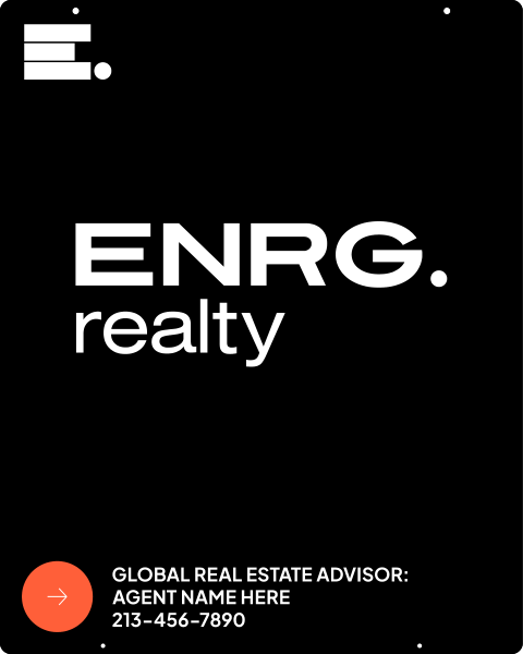 Agent Name Hanging Sign Panel, 30h x 24w, Steel