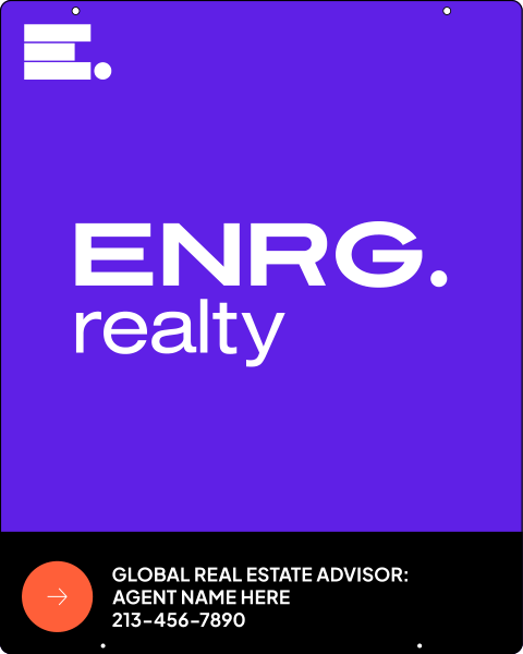 Agent Name Hanging Sign Panel, 30h x 24w, .063 Aluminum